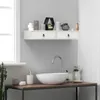 FCH Set di 2 comodini sospesi in legno 46x30x15 cm con 1 Anteprima dell’immagine prodotto 2