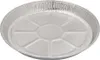 An empty, round aluminum pie pan with a fluted rim and segmented interior. Produktbild-Vorschau