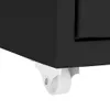 vidaXL Aktenschrank mit Rollen Schwarz 28x41x109 cm Metall Anteprima dell’immagine prodotto 6