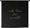 MuchoWow® Wandteppich Wandbehang Zitat - Selfcare - Gold - Produktbild-Vorschau 1
