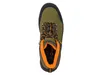 Top-down view of a single green and orange work boot. Produktbild-Vorschau