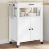 vidaXL Küchenwagen MONZA 60x40x88,5 cm Massivholz Kiefer Produktbild-Vorschau 2