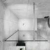 A top-down view of a modern shower enclosure with glass walls and silver fixtures. Produktbild-Vorschau