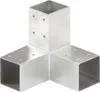 vidaXL Post Connector 4 ks. Tvar Y Pozinkovaný kov 71 x 71 Náhľad obrázku produktu 2