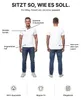 Mivaro Herren T-Shirt 3er Pack V-Ausschnitt Weiß - V-Neck Produktbild-Vorschau 4