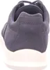 Close-up rear view of a navy blue sneaker. Produktbild-Vorschau