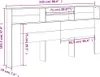 vidaXL Čelo postele s policami Sonoma sivá 220x19x103,5 cm Náhľad obrázku produktu 7