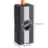 A portable air compressor with a digital display, showing dimensions. Produktbild-Vorschau