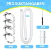 2× Poolschlauch 32mm, 150cm Schwimmbadschlauch Set mit 4 Produktbild-Vorschau 2