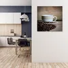 Leinwandbild Tasse Kaffee Vintage 60x60 Feeby Braun bild Produktbild-Vorschau 2