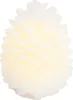 A close-up of a white pinecone-shaped candle. Produktbild-Vorschau
