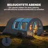 Outsunny Tunnelzelt Campingzelt für 3 Personen mit 2 Räumen Produktbild-Vorschau 5