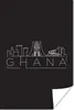 MuchoWow® Poster Skyline "Ghana" weiß auf schwarz 60x90 cm Produktbild-Vorschau 1