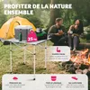 Table pliante de camping en aluminium avec housse, 70 x 70 Voir les images du produit 7