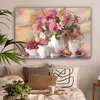 MuchoWow® - Leinwandbilder - Gemälde - Blumen - Vase - Produktbild-Vorschau 2