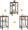 Tavolino con 2 ripiani regolabili in rete 38 x 28 x 74 cm Anteprima dell’immagine prodotto 6