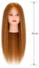 Cvičná kadeřnická hlava Ela s přírodními vlasy 60 cm a Náhled obrázku produktu 13