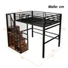 Hochbett mit Lattenrost, Rausfallschutz, Treppe, Regal und Produktbild-Vorschau 6