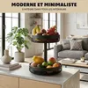 eluno : étagère à fruits ronde à deux niveaux / corbeille à Voir les images du produit 3