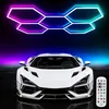 LED stropné svietidlo RGBW hexagon, včelí dizajn, 24 Náhľad obrázku produktu 1