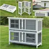 Hasenstall XL Linus faltbar grau 120x50x104 cm Produktbild-Vorschau 2