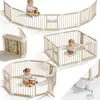 Parc pour bébé XMTECH, pliable, en bois, 8 éléments, Voir les images du produit 1