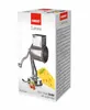 The image shows the packaging of a nut and cheese grater with a suction base. The packaging features an image of the grater, a slice of cheese, and some nuts. Náhľad obrázku produktu