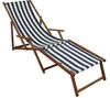 Gartenliege blau-weiß Strandliege Relaxliege Fußablage Produktbild-Vorschau 13