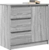 vidaXL Príborník so zásuvkou Grey Sonoma 71x35x65 cm Náhľad obrázku produktu 4