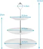 Intirilife Présentoir à gâteaux en porcelaine 3 étages - Voir les images du produit 2