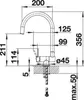 BLANCO CORESSA-F Hebel links, Messing galvanisch, chrom, Produktbild-Vorschau 5
