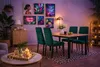 ModernHome LR-1494 Set mit 4 Esszimmerstühlen VELVET, grün Produktbild-Vorschau 21