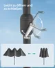 Close-up of an umbrella crank mechanism and a demonstration of the umbrella opening and closing. Produktbild-Vorschau