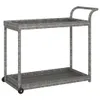The Living Store Barwagen Grau 100x45x83 cm Poly Rattan Produktbild-Vorschau 2