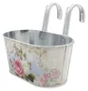 Metall Hängetopf mit 2 Henkeln - 23cm x 11cm Rosen 2 Stück Produktbild-Vorschau 7