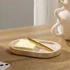 Navaris Travertin Tablett oval - Langlebig und stilvoll - Produktbild-Vorschau 5