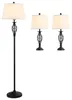 HOMCOM 3-delige lampenset: 2 tafellampen (diameter 38 x 158 Productafbeelding-voorbeeld 1