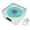 A product shot of a portable speaker designed to look like a vintage record player. Podgląd zdjęcia produktu