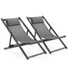 Mondeer Chaise longue pliante 2 pièces, maille respirante Voir les images du produit 1
