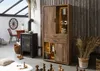MASSIVMOEBEL24 Schrank Akazie 88x40x180 natur lackiert BARK Produktbild-Vorschau 1