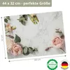 Tischsets | Platzsets abwaschbar – Rosen auf Marmor – aus Produktbild-Vorschau 2