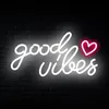 Good Vibes Leuchtreklame LED Neonlicht USB Neonschild Neon Produktbild-Vorschau 1