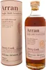 A bottle of Arran Single Malt Scotch Whisky and its cylindrical packaging are displayed side-by-side against a white background. Produktbild-Vorschau