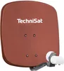 A satellite dish with a logo and mounting hardware. Produktbild-Vorschau