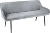 riess-ambiente Sitzbank TURIN 160cm silbergrau Samt schwarz Produktbild-Vorschau 12