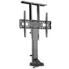 A black electric TV lift stand is shown against a white background. Produktbild-Vorschau