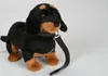 Dackel 28 cm Kuscheltier Hund schwarz-braun mit Leine Produktbild-Vorschau 1