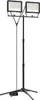 A black LED work light with two lamps mounted on a tripod stand. Produktbild-Vorschau