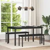 vidaXL Eettafel, 140 x 80 x 75 cm, houtvezel, zwart, Productafbeelding-voorbeeld 2