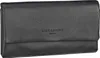 A black leather wallet is shown from the front on a white background. Produktbild-Vorschau